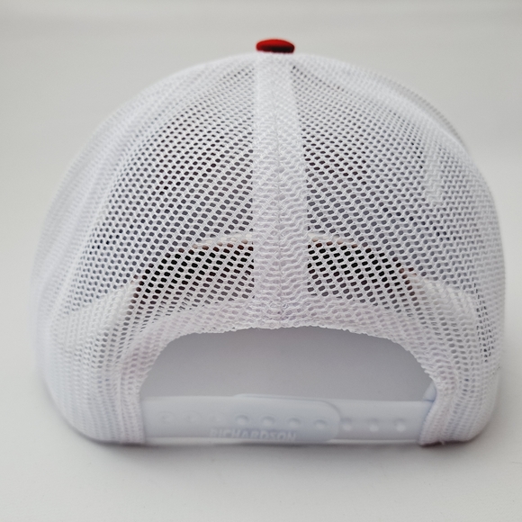 Peterbilt Richardson 112 Trucker Embroidered Patch Hat Cap Mesh Snapback Red - Picture 4 of 4
